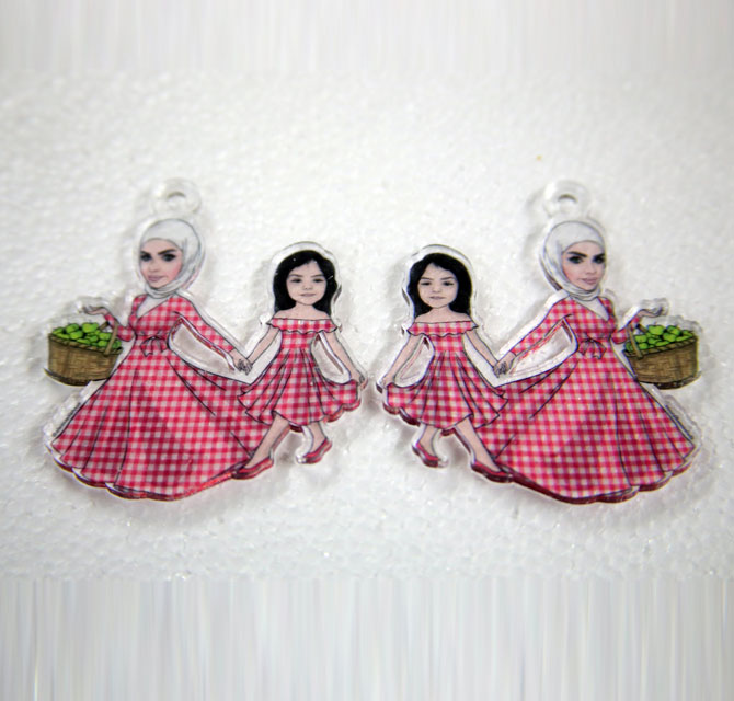 UV Printing Acrylic Keychains Dolls